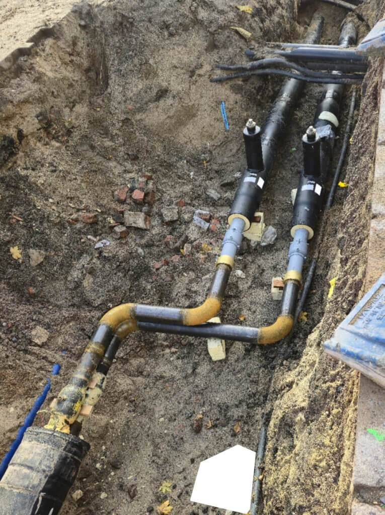 Rohrleitungsbau Materialübergang Stahl auf Polybuten